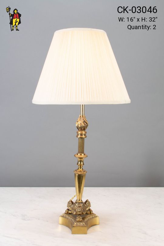 Polished Brass Table Lamp