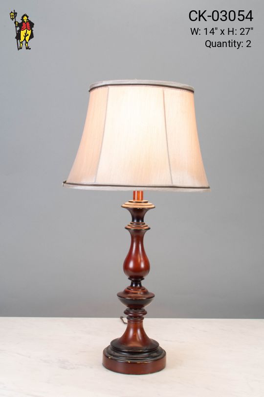 Formal Wooden Table Lamp