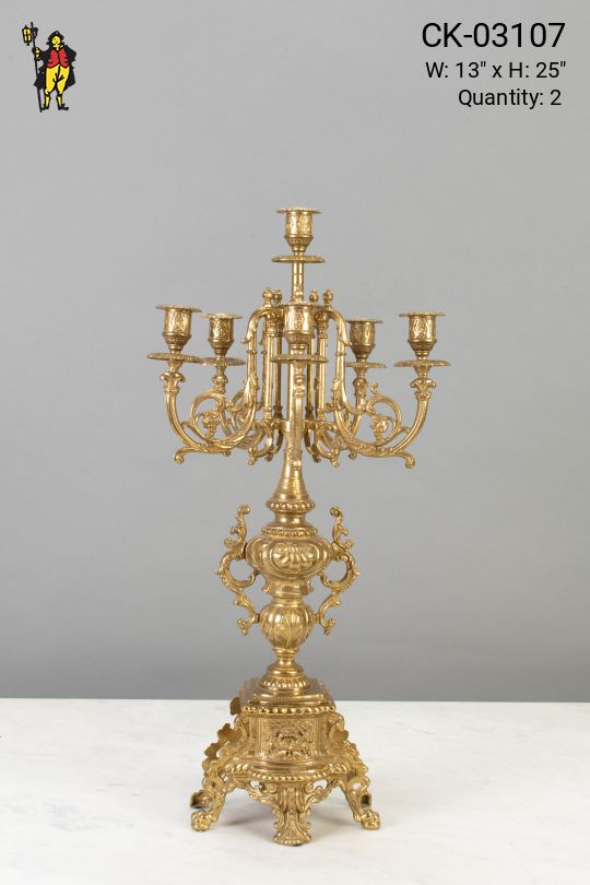 Five Light Non-Electric Candelabra