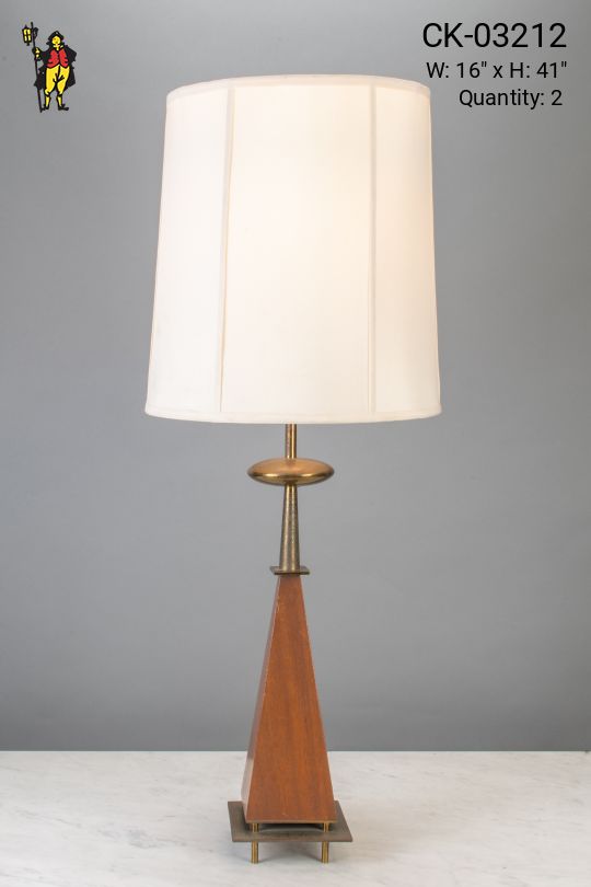 Mid Century Wooden Table Lamp
