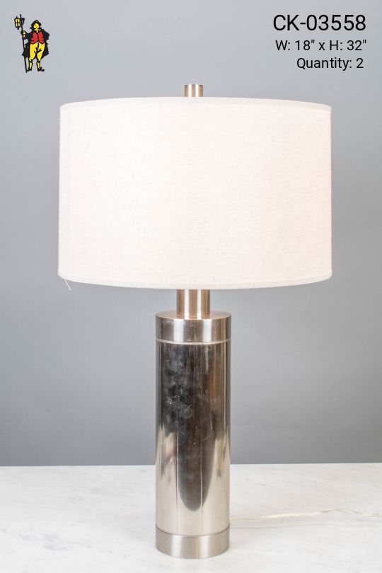 Contemporary Silver Table Lamp