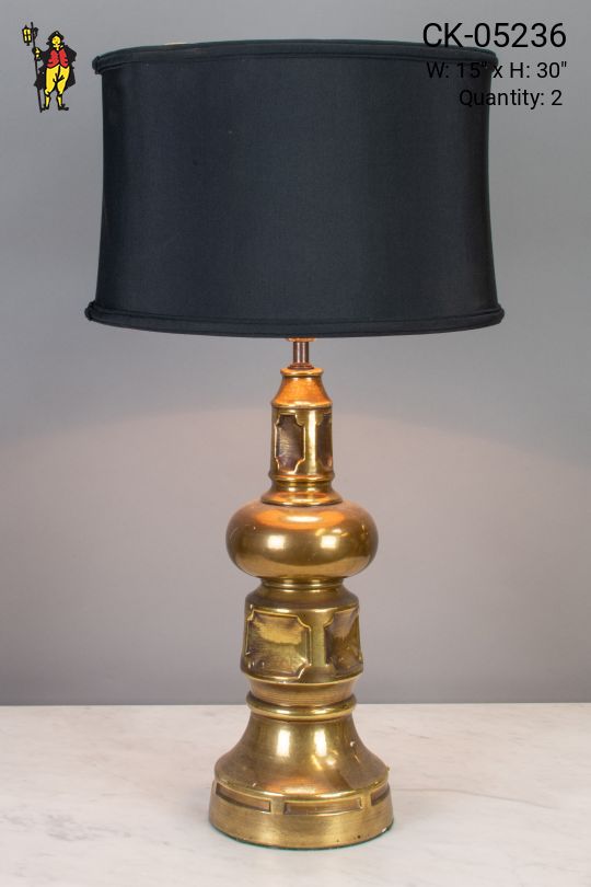 Polished Brass Large Table Lamp