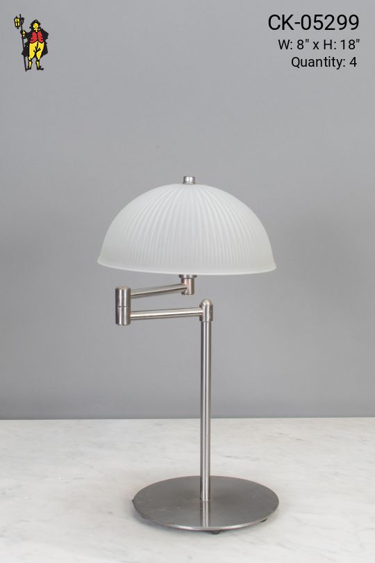 Contemporary Adjustable Silver Table Lamp