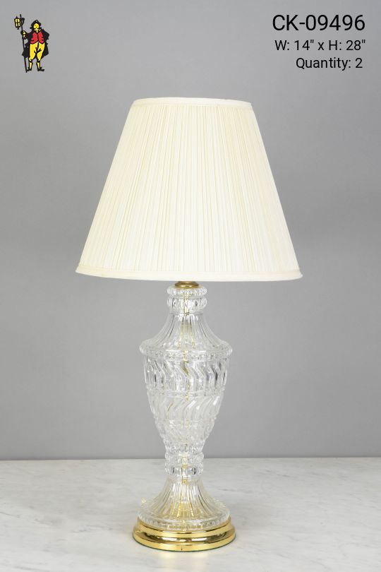 Traditional Crystal & Brass Table Lamp