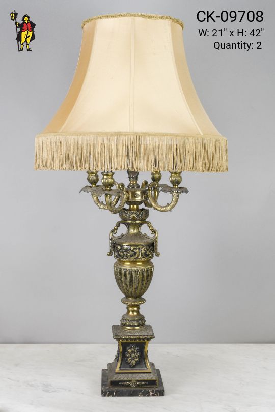 Victorian Four Candle Tall Table Lamp