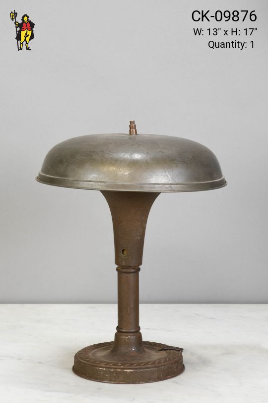 Distressed Metal Shaded Table Lamp