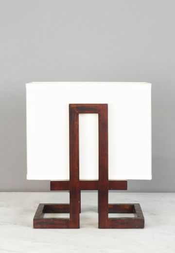 Fabric & Wood Table Lamp