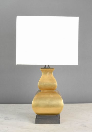 Modern Polished Brass Table Lamp