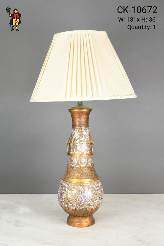 Painted Multicolor Oversize Table Lamp
