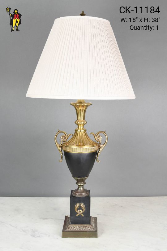Black & Brass Formal Table Lamp