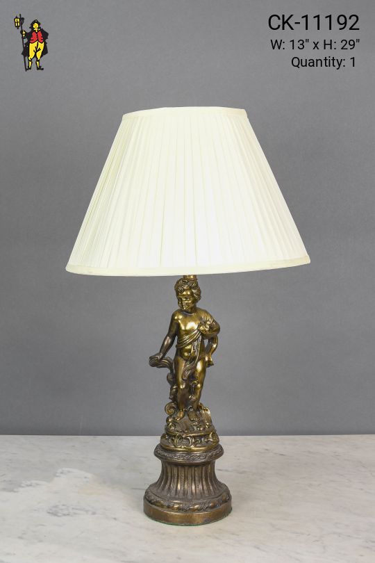 Brass Statue Table Lamp