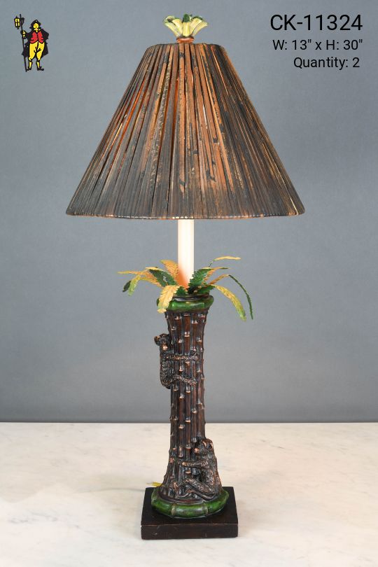 Palm Tree & Monkey Table Lamp