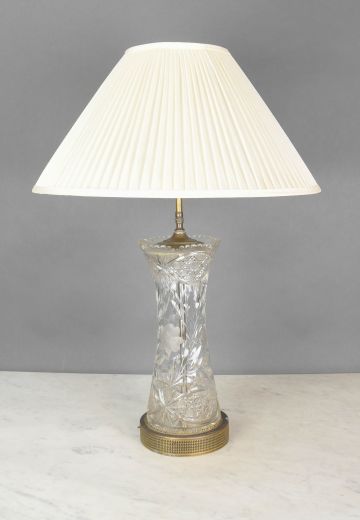 Crystal & Brass Table Lamp
