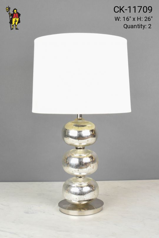Modern Polished Nickel Table Lamp