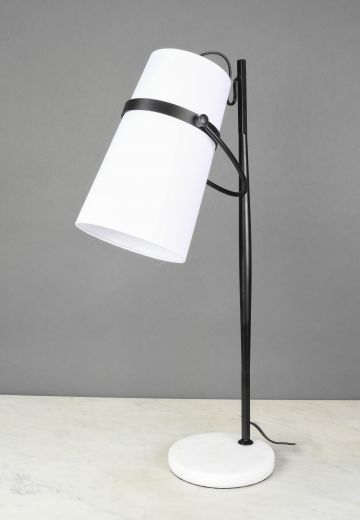 Modern Fabric Shaded Spotlight Table Lamp