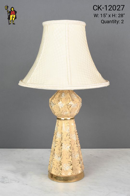 Speckled Cream & White Ceramic Table Lamp