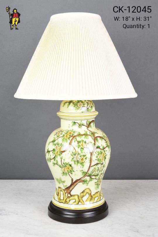 Painted Ceramic Table Lamp