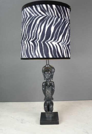 Wooden Statute Table Lamp