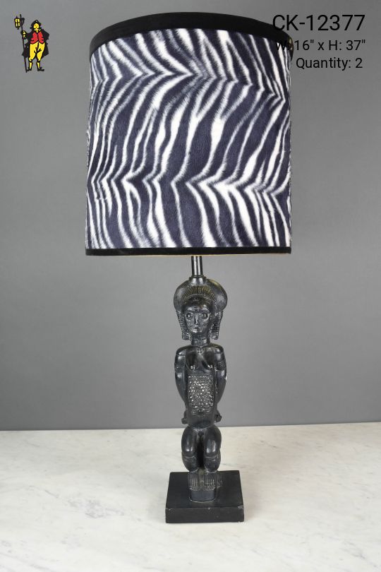 Wooden Statute Table Lamp