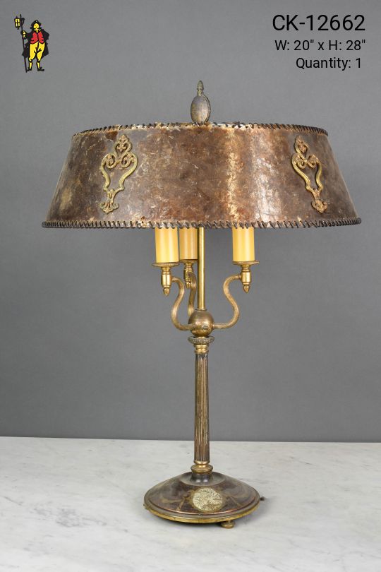 Mica Shaded Three Candle Table Lamp