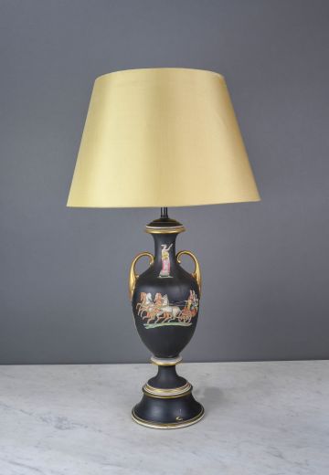 Black Painted Ceramic Table Lamp