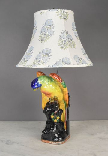 Ceramic Multicolor Bird Table Lamp