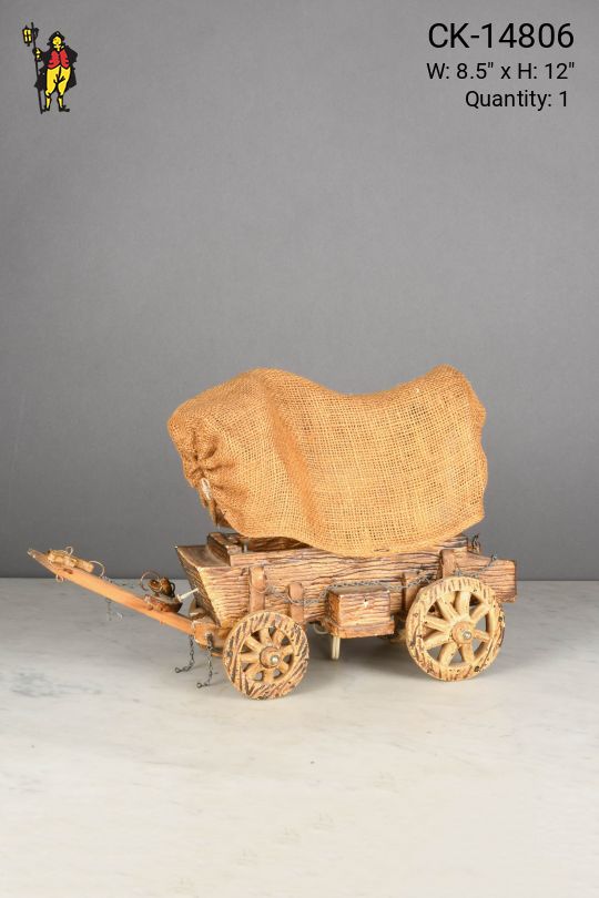 Wooden Light Up Wagon Table Lamp