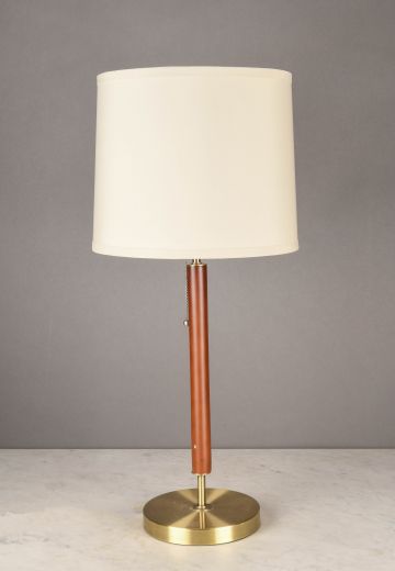 Wood & Brass Table Lamp