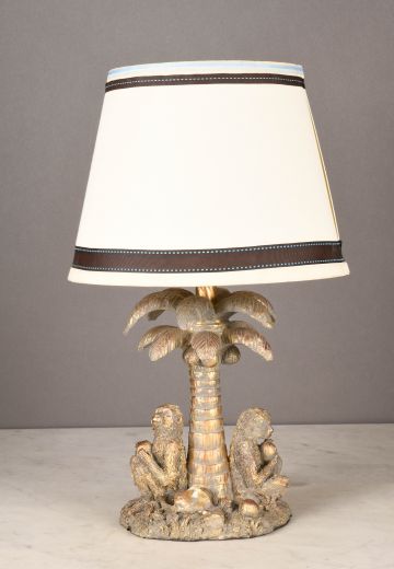 Palm Tree & Monkey Table Lamp