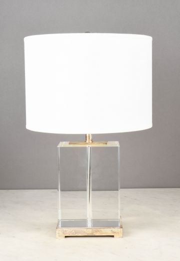 Lucite Square Table Lamp