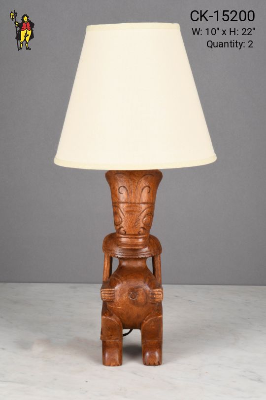 Wooden "Tiki" Table Lamp - Tiki Collection
