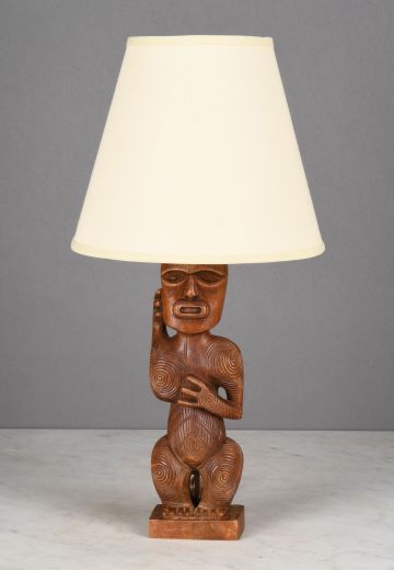 Small Wooden "Tiki" Table Lamp - Tiki Collection
