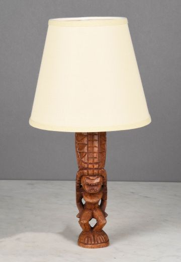 Small Wooden "Tiki" Table Lamp - Tiki Collection