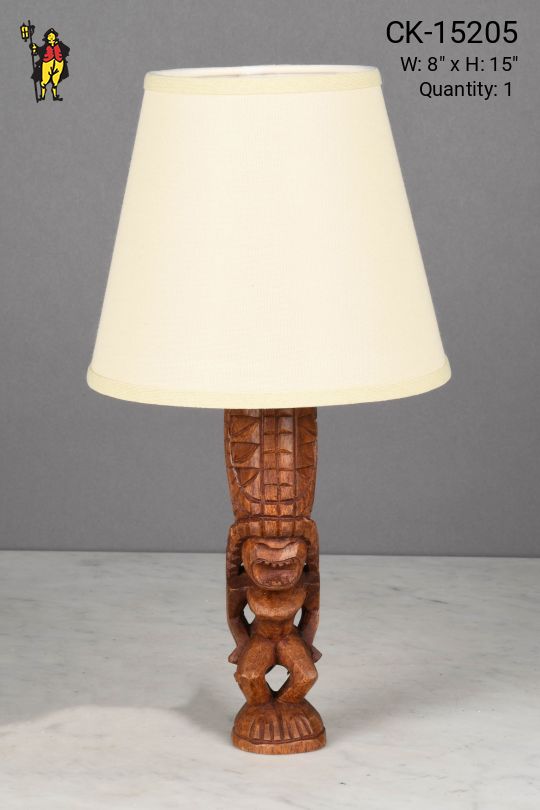 Small Wooden "Tiki" Table Lamp - Tiki Collection