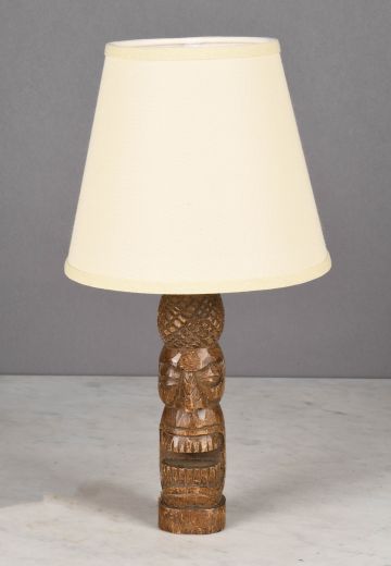 Small Wooden "Tiki" Table Lamp - Tiki Collection