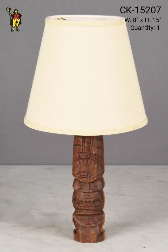Small Wooden "Tiki" Table Lamp - Tiki Collection
