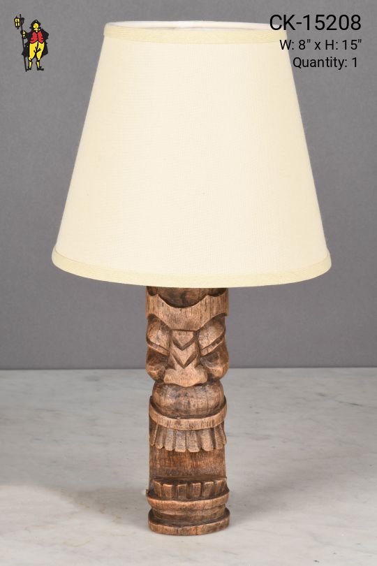 Small Wooden "Tiki" Table Lamp - Tiki Collection