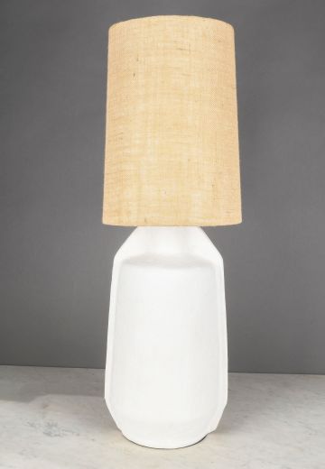 White Oversize Ceramic Table Lamp