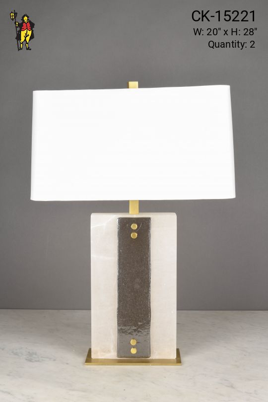 Marble & Glass Table Lamp