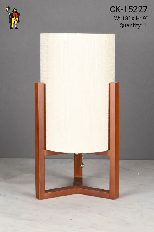 Wood & Fabric Shaded Decorative Table Lamp