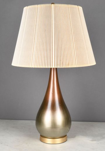 Earth Tone Metal Table Lamp