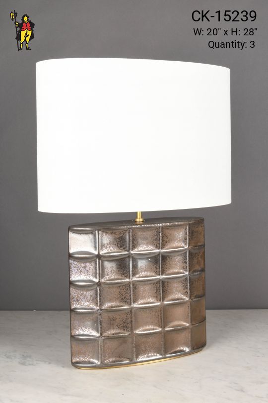 Ceramic Oversize Rectangular Table Lamp