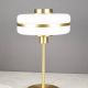 Glass & Brass Shaded Brass Table Lamp #0