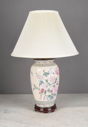 Floral Painted Ceramic Table Lamp