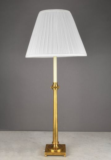 Tall Brass Single Candle Table Lamp
