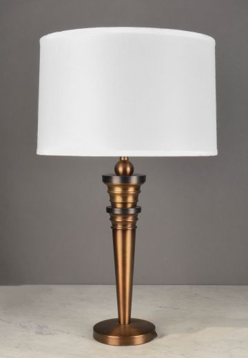 Antique Brass & Black Table Lamp