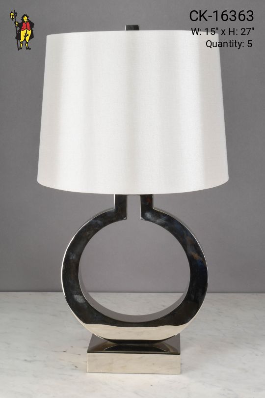 Polished Nickel Modern Table Lamp