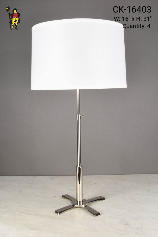 Polished Nickel Modern Table Lamp