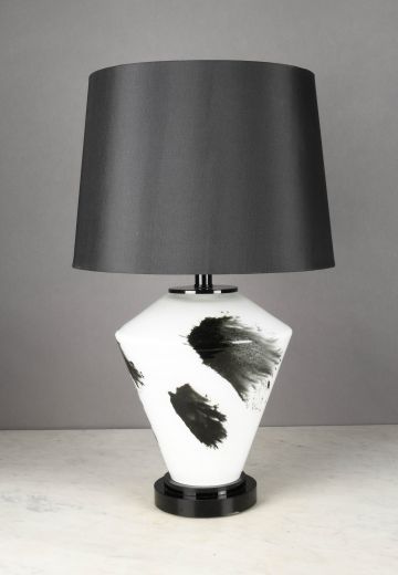 Contemporary Black & White Table Lamp
