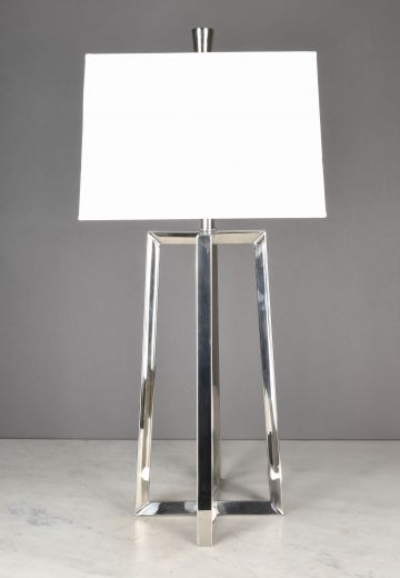 Polished Nickel Modern Table Lamp